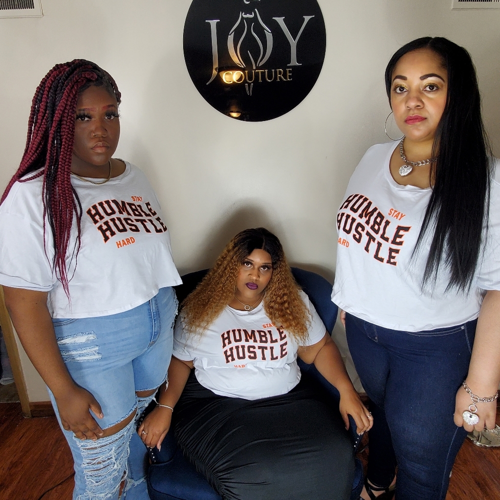 Stay Humble, Hustle Hard Crop Tee